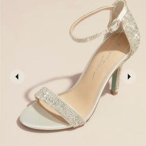 BETSEY JOHNSON - Jeweled Metallic Heels